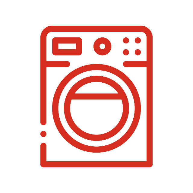 icono lavadora rojo