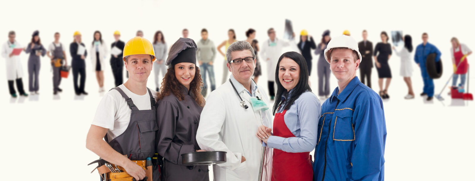 personas con uniformes de trabajo Uniforme de trabajo